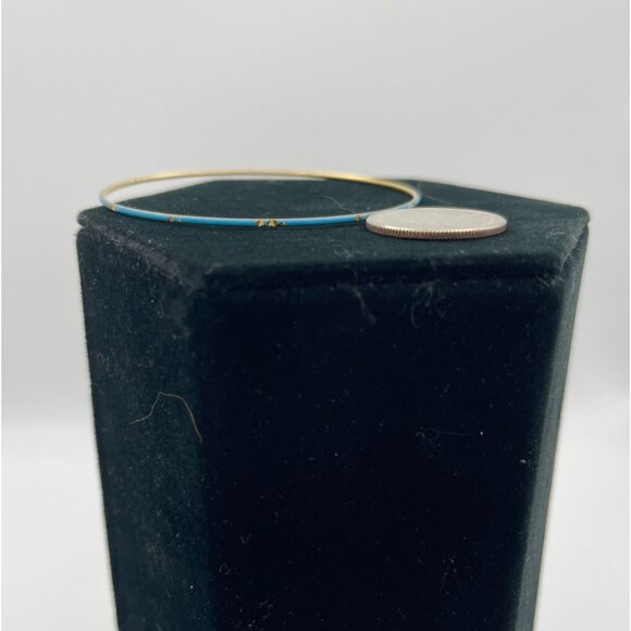 7 Bangle Bracelets Assorted Shades Blue And Designs - Picture 6 of 6